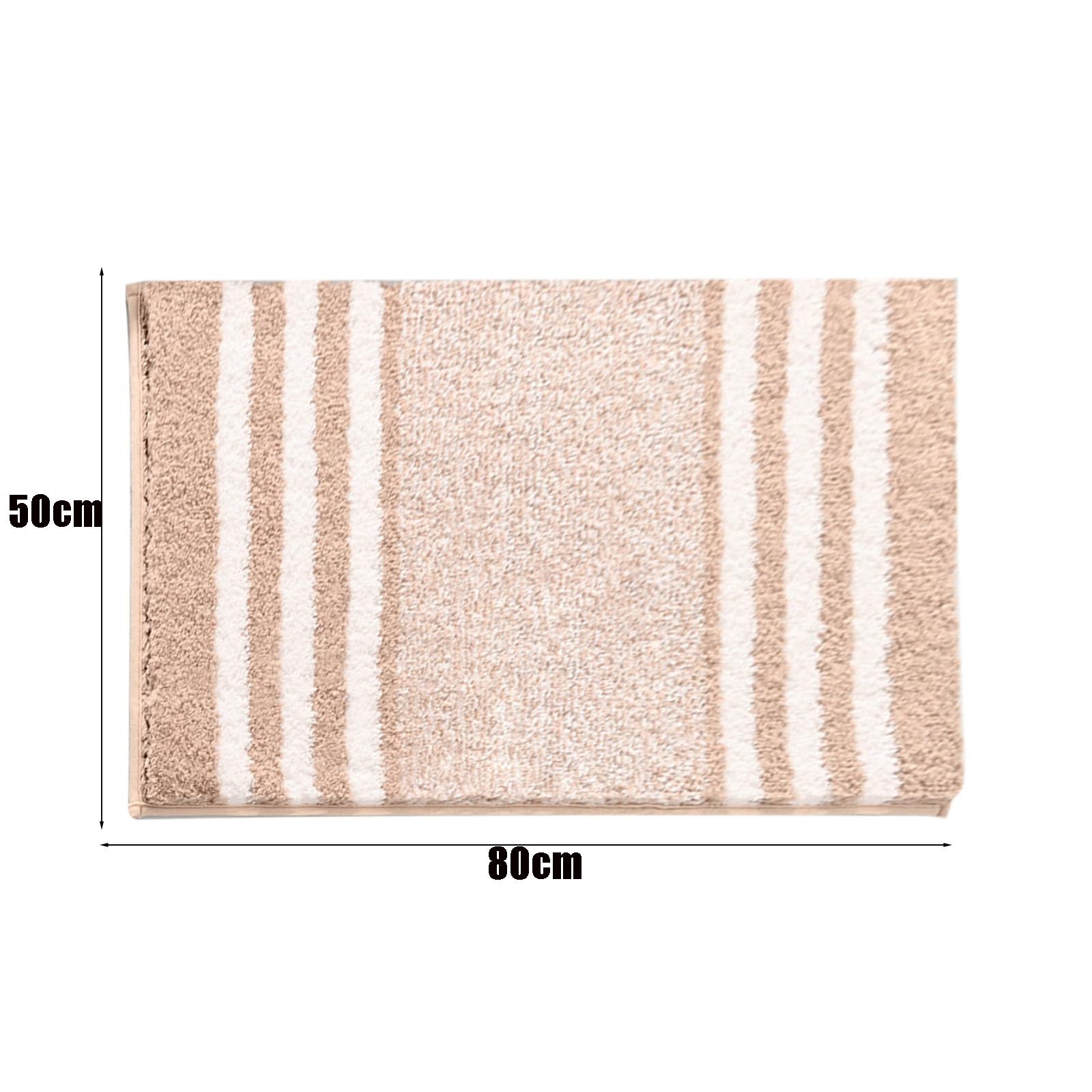 50x80CM Tapis de cuisine absorbant, Tapis de salle de bain à séchage rapide, Tapis de salle de bain antidérapant, Facile à nettoyer (beige) - 2