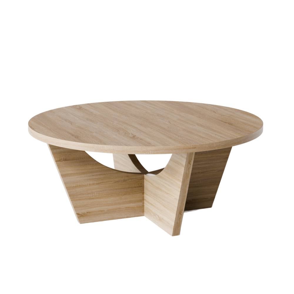 KOLM Stolik kawowy okrągły TORI Ø90 cm Dąb Sonoma