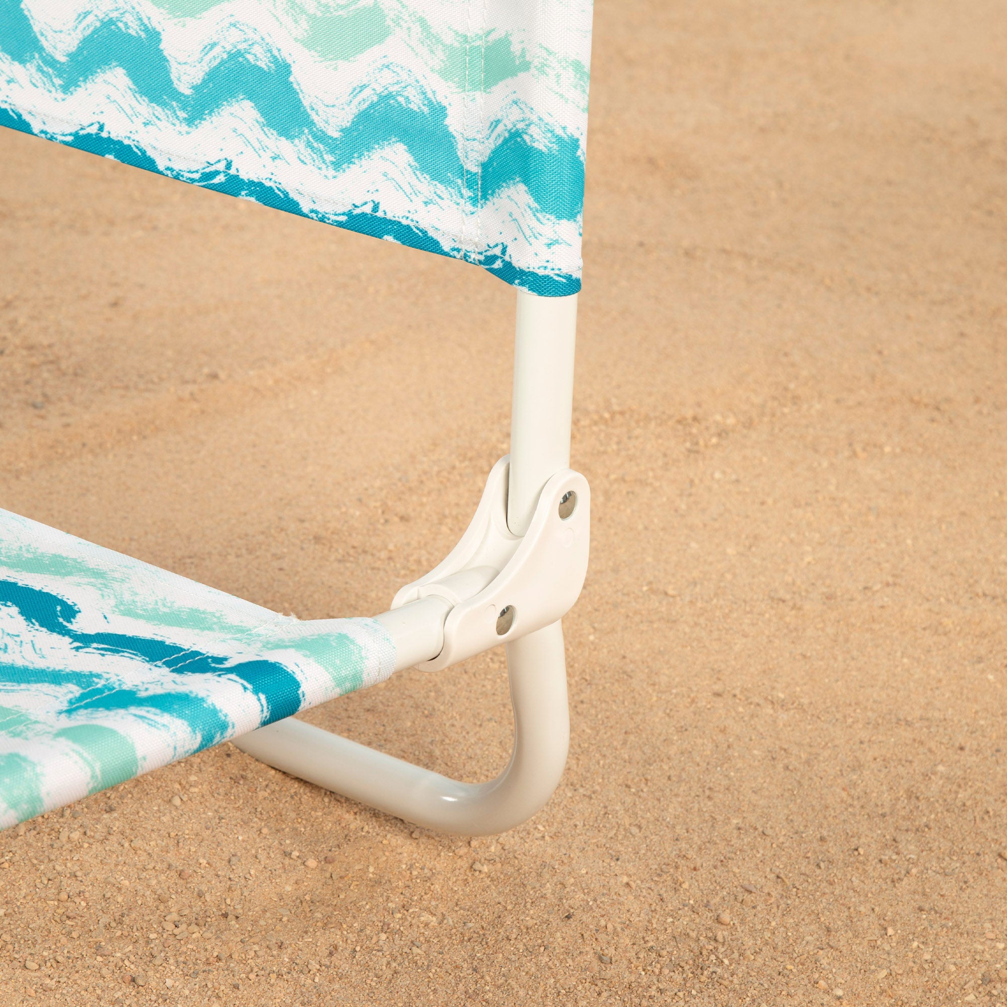 Aktive Chaise de plage basse pliante avec structure en acier et assise en polyester - 6