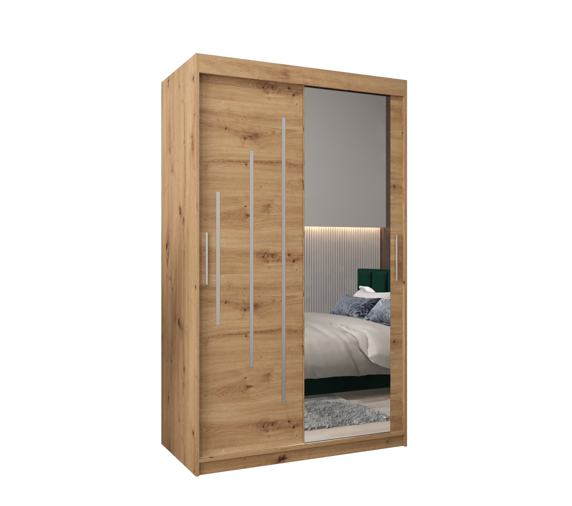Szafa przesuwna garderoba York 2 120 x 62 x 200 cm Artisan - Abiks Meble