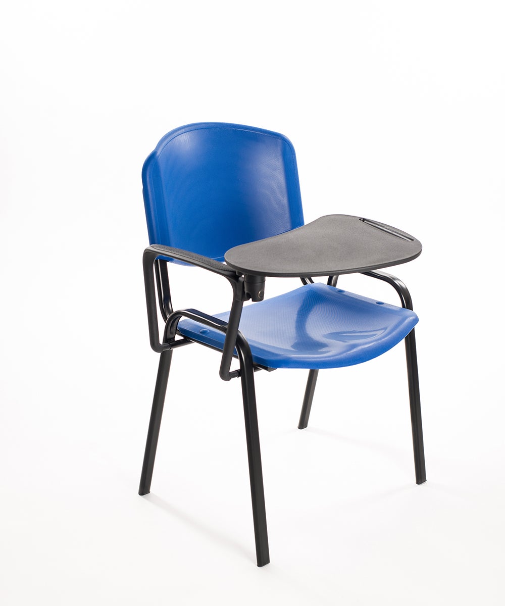 Set di sedie impilabili in plastica con Ribaltina scrittoio