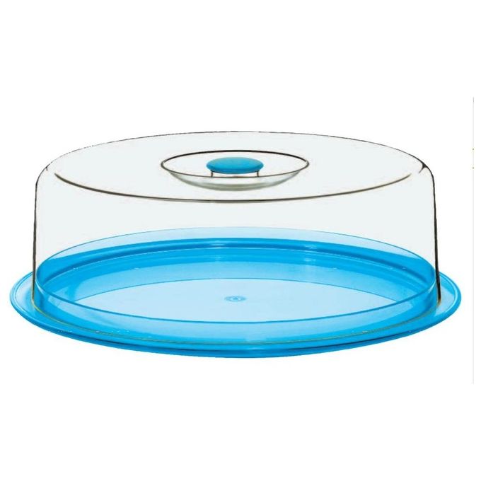 Youngever Contenitore Per Torte In Plastica | Diametro 25 Cm | Trasparente Con Coperchio - 2