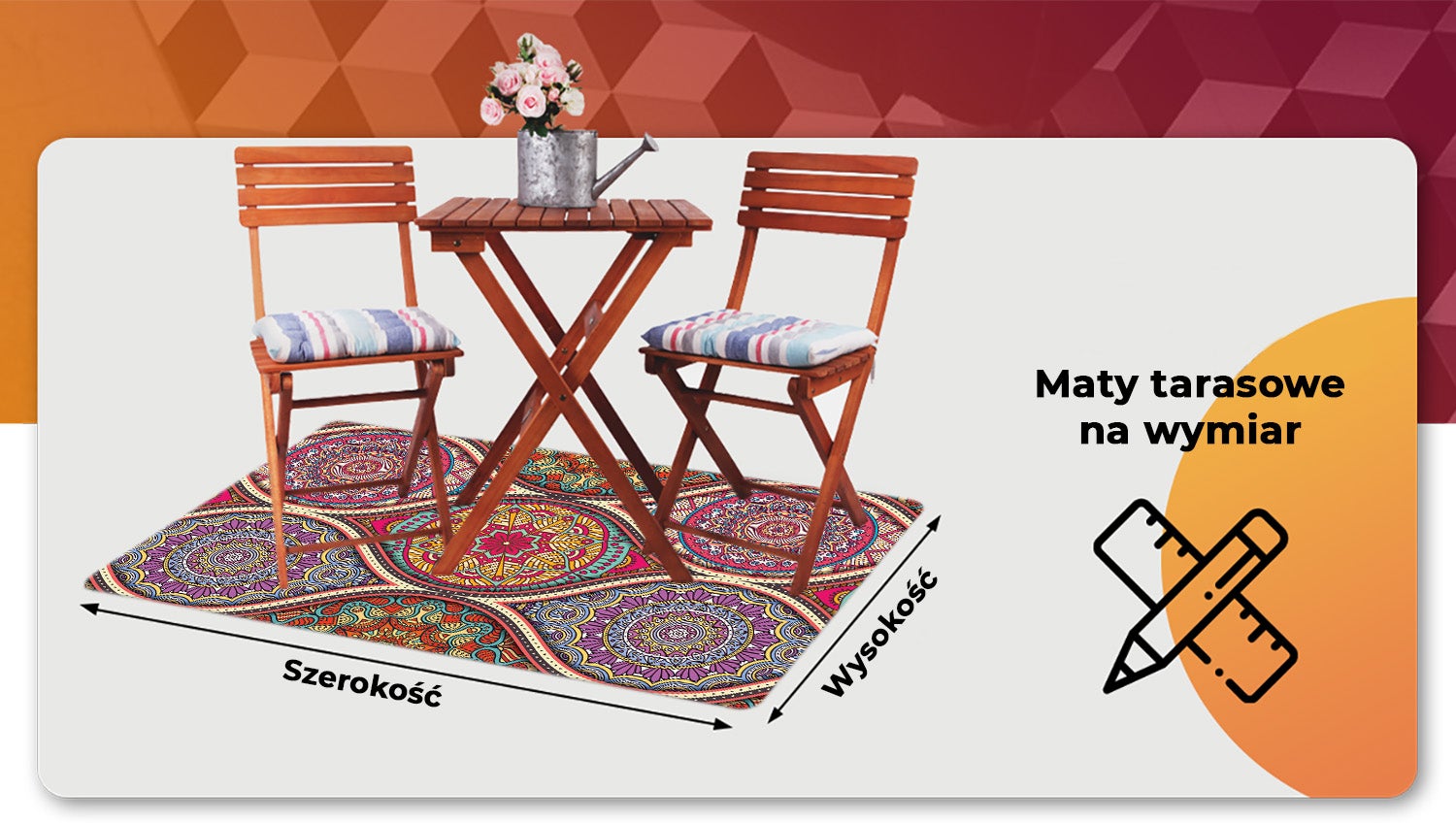 Mata winylowa kolorowa mandala boho dywan winylowy do dzieci dekoracyjny 90x60 cm – Tulup - 6