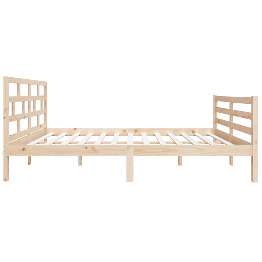 Maison Exclusive - Estrutura de cama pequena casal 120x190 cm pinho maciço - 5