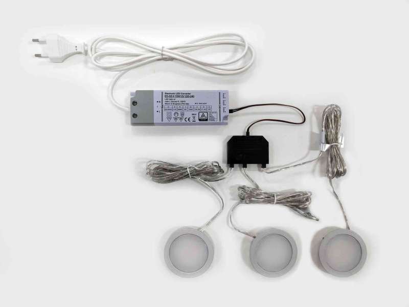 Kit 3 spots led 12v nube 58 - Angle d'éclairage : 65° - Couleur de la ...