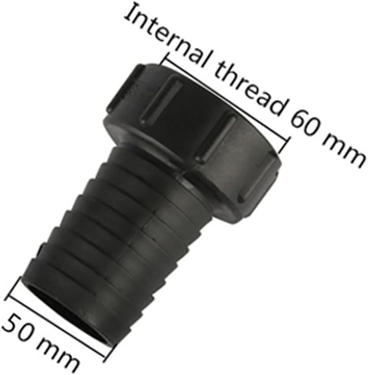 3 Connettori Per Serbatoio IBC Con Filettatura Grossa, Adattatori Di Scarico In ABS Con Guarnizioni, Diametro 60 Mm - 3