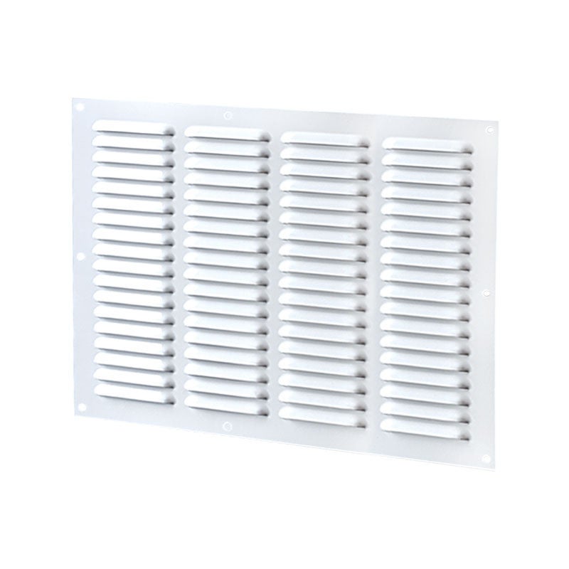 Grille d'aération 4 rangées 400x200mm - Aluminium Blanc - Anti insecte ...