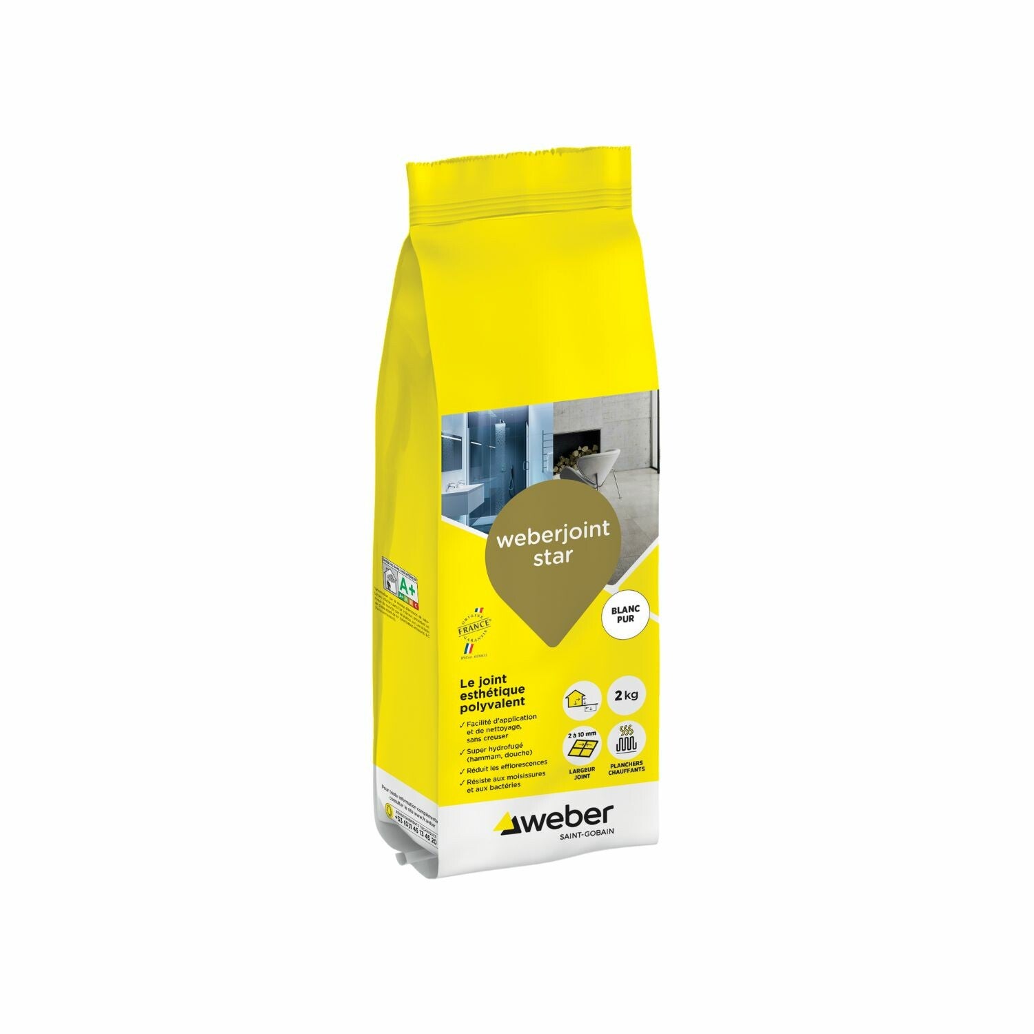 Joint Hydrofugé Pour Carrelage Mural - Pierre De Lave - 2,5kg (jointement 1 à 6mm)