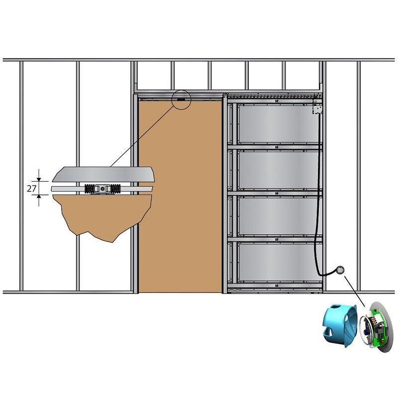 Pack motorisation SLID'UP M300 pour 1 porte coulissante en bois - radio - 3