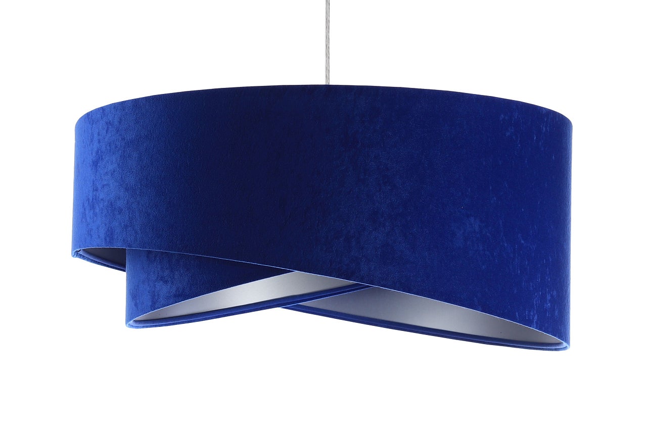 Lampa wisząca GEMSTONE niebieska/srebrna