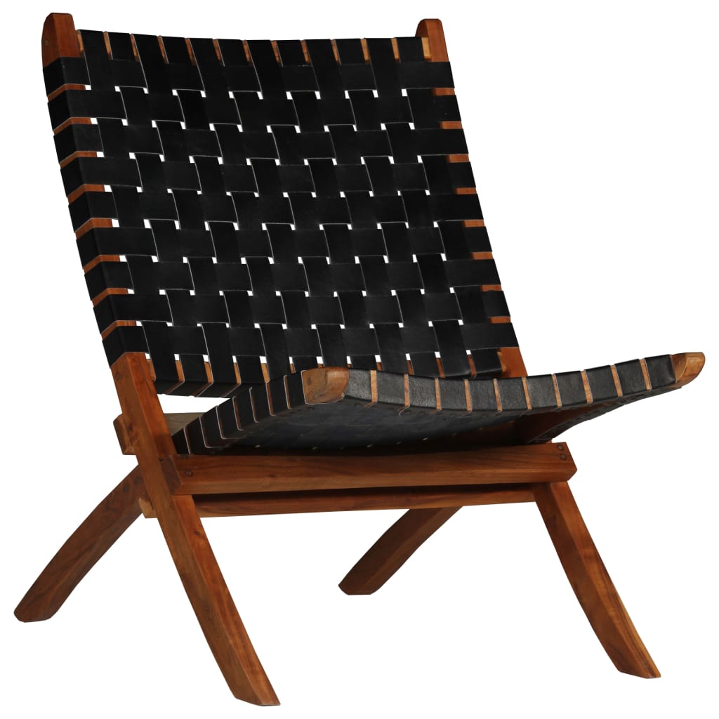 FAUTEUIL CLUB MODERNE CUIR NOIR | Brocante OPlus à Anglet