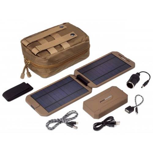 Powerbank solaire LiPo Power Traveller Powerbank Solar Extreme Tactical PTL-EXT001 TAC 1000 mA 12000 mAh
