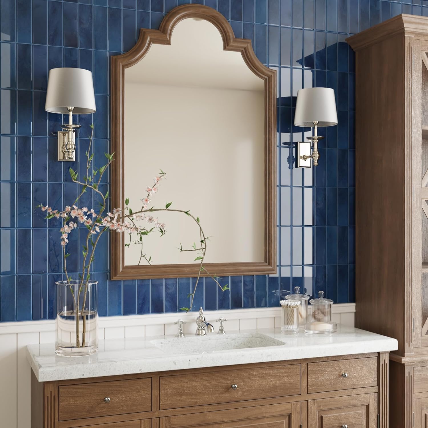 Crédence Adhésive 3D Bleu - 4 Revêtements Imperméables et Personnalisables pour Transformation Murale Cuisine & Salle de Bain - 3