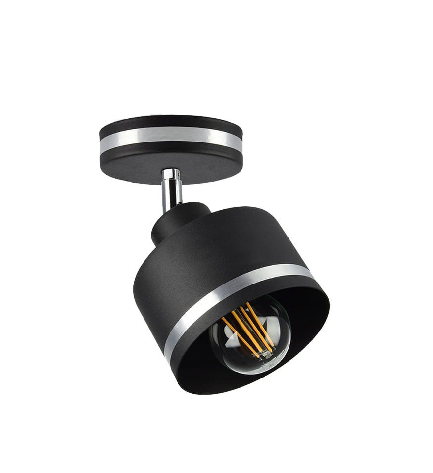 Lampa wisząca Wama czarno-srebrna 1xE27x40W wym: 17 x 12 x 12 cm metal Candellux