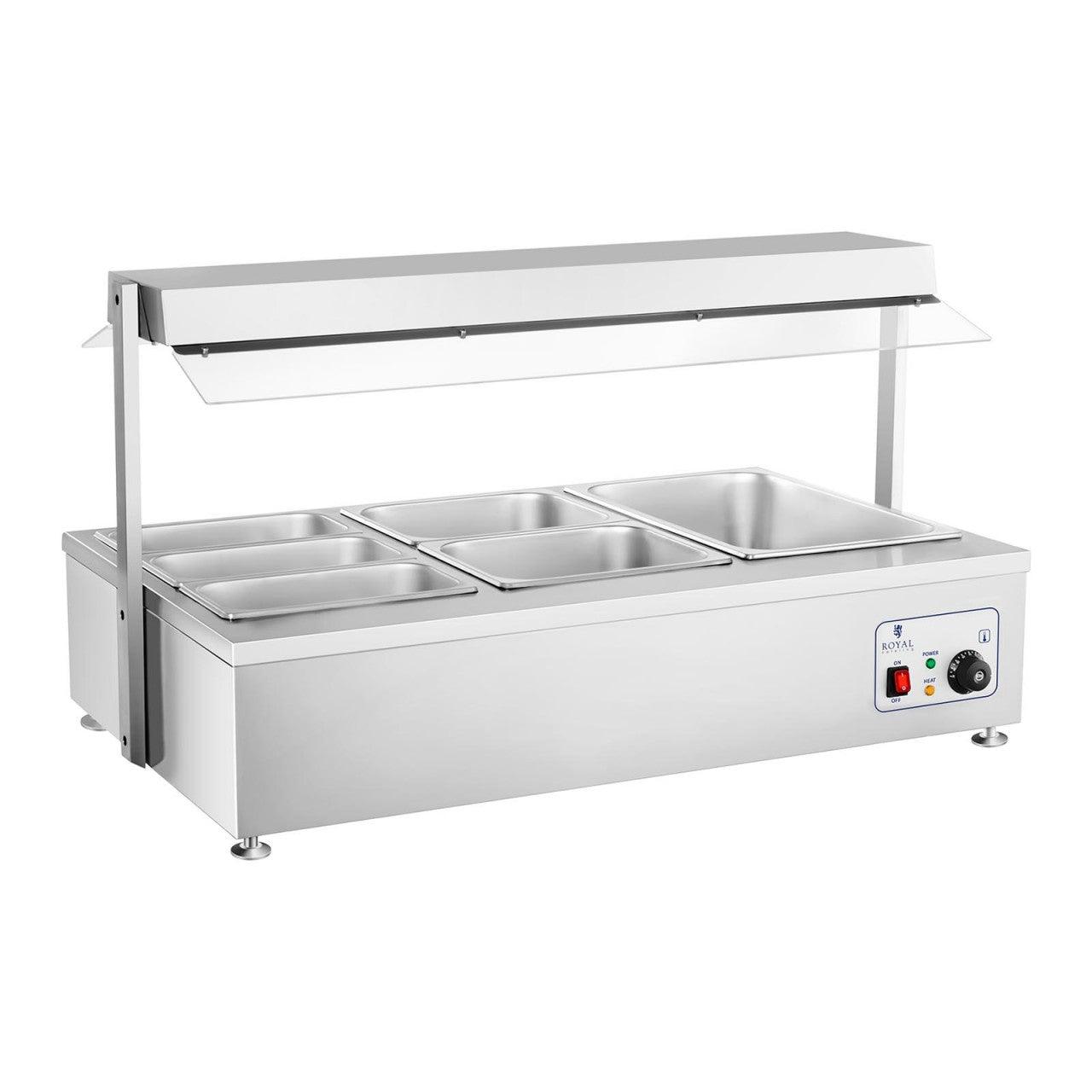 Bain marie 1700 watts - 6 bacs GN - avec compartiment pour viande 14_0000561 - 2