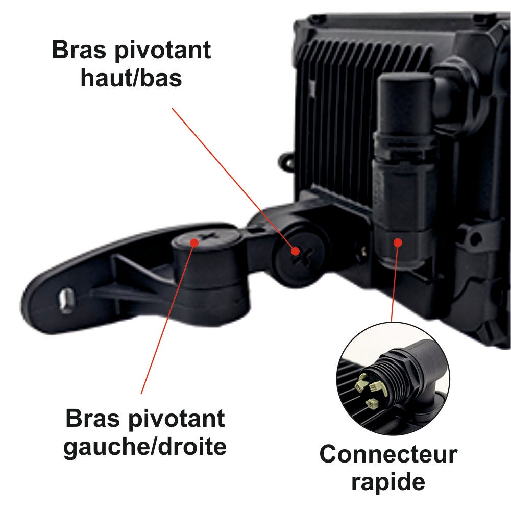 Lot de 5 projecteurs LED 20W 1800 LM 3000K IP65 connexion en direct - garantie 5 ans - 3