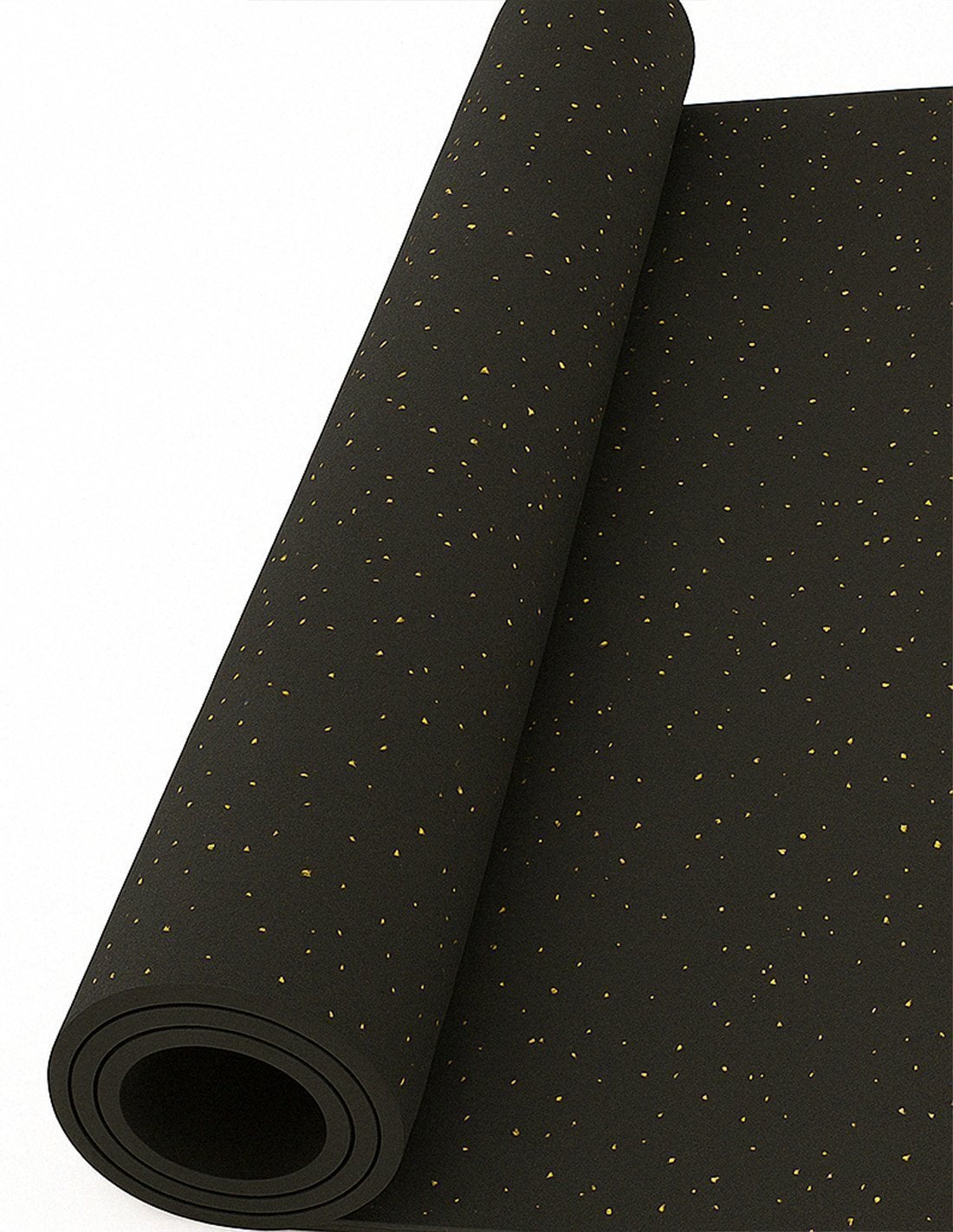 Jardin202 - esterilla de ejercicio moteado amarillo - especial para gimnasios | sport premium | base negra | 1'25m (ancho) x 13m (largo) (4mm