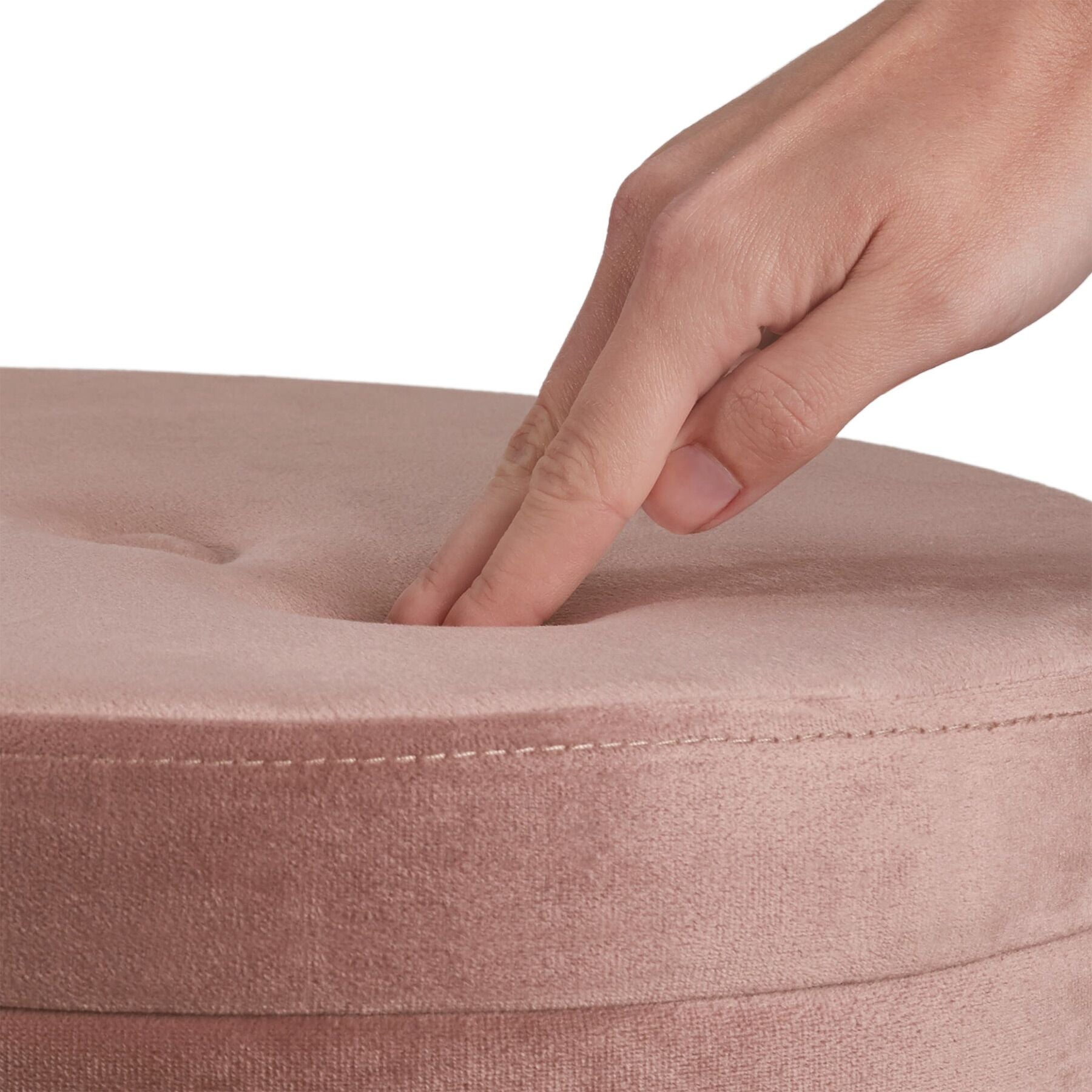 Tabouret avec espace de rangement en bois MDF aspect velours TECTAKE - 6