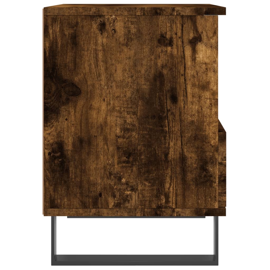 Maison Exclusive - Tables de chevet 2 pcs chêne fumé 40x35x50 cm bois ingénierie - 8