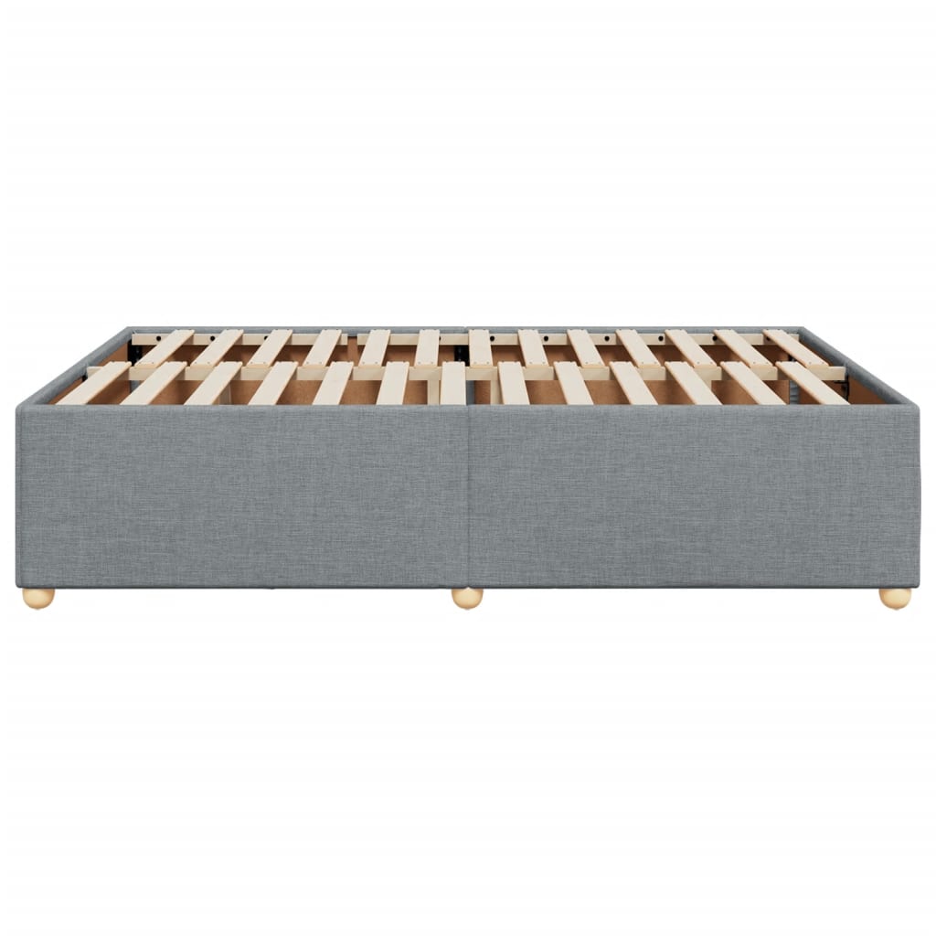 Maison Exclusive - Cadre de lit sans matelas gris clair 160x200 cm tissu - 5