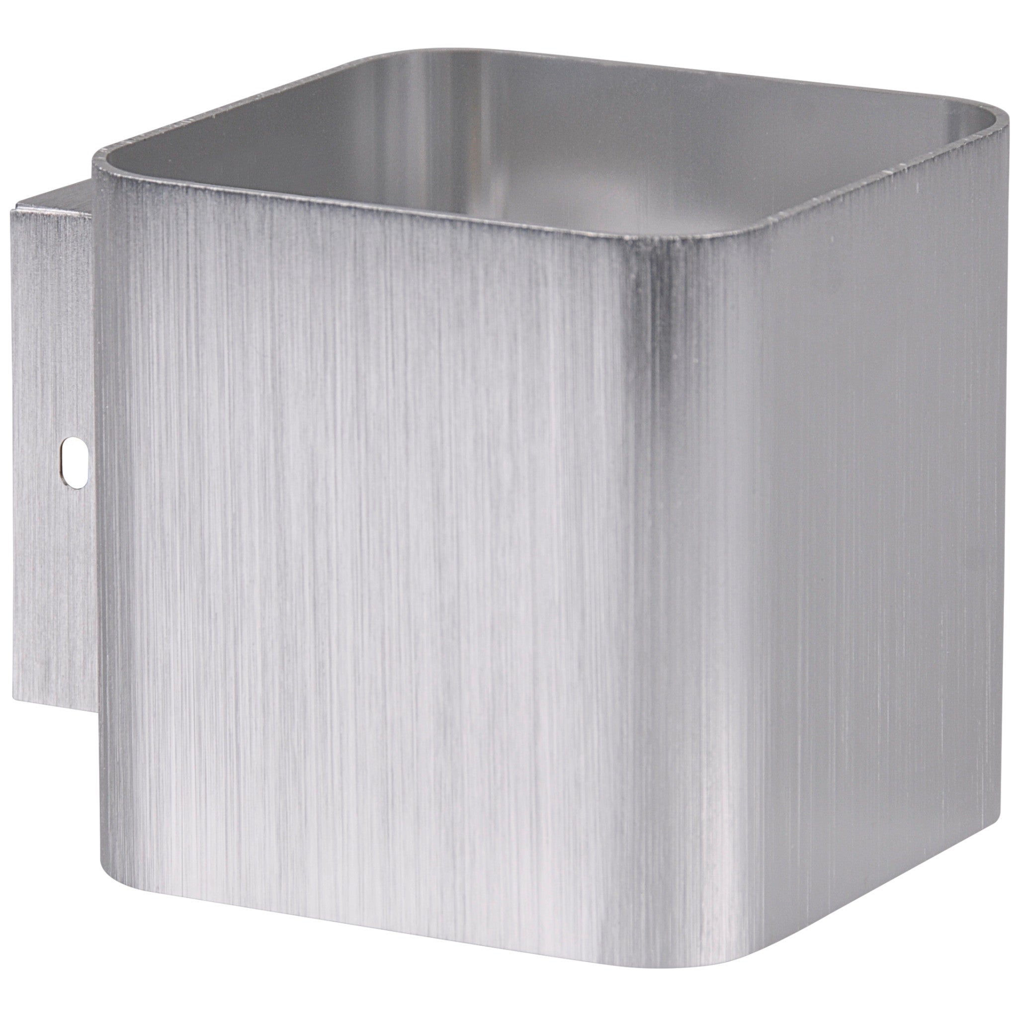 Kinkiet ścienny Izar srebrny szczotkowany 1xG9x10W wym: 9,8 x 9,8 x 12,4 cm aluminium IP20 Polux