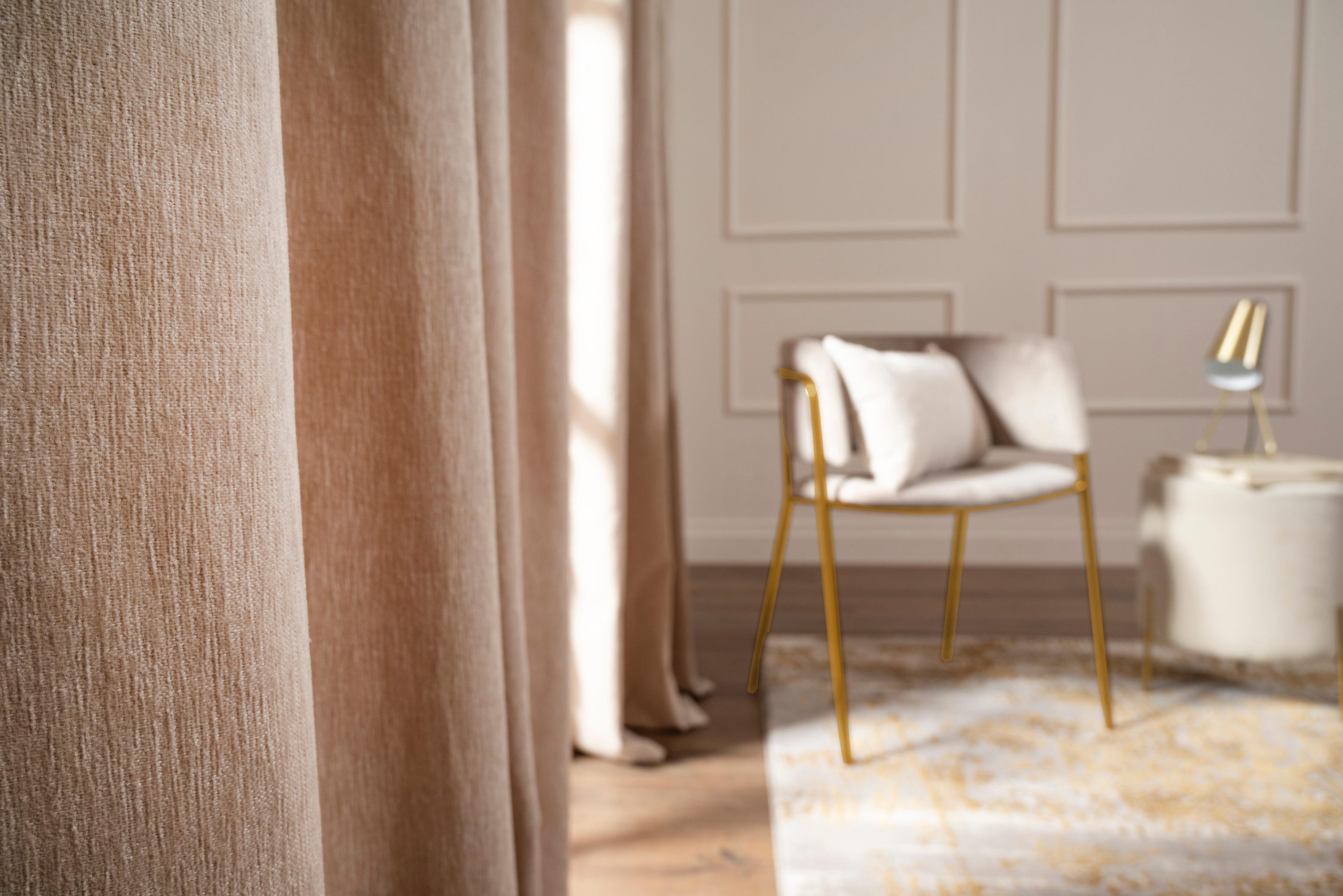 Cortinado ilhós Rene 140x270cm bege - 2