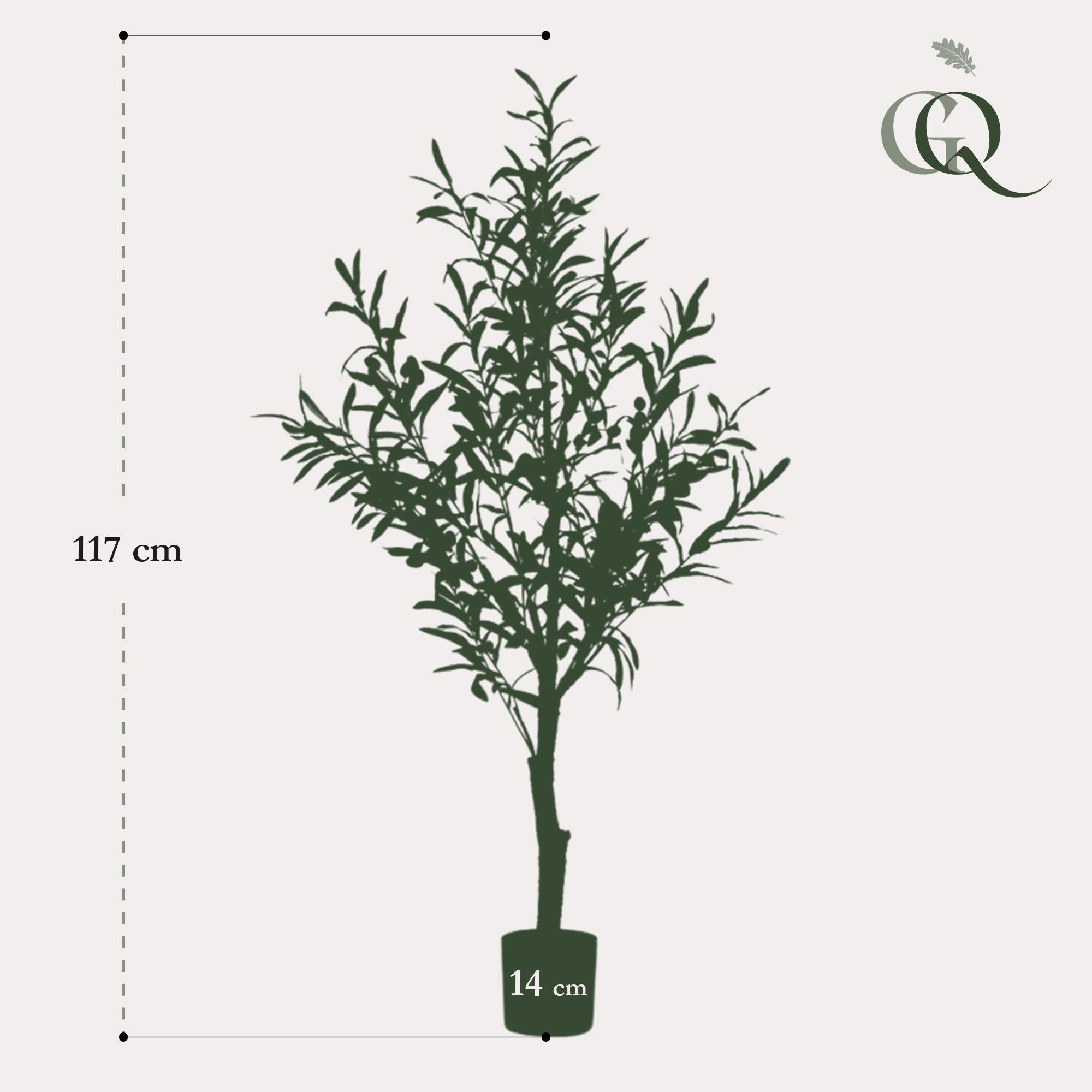 Olivier artificiel Olea europaea vert hauteur 115 cm– ComfortXL Green - 3