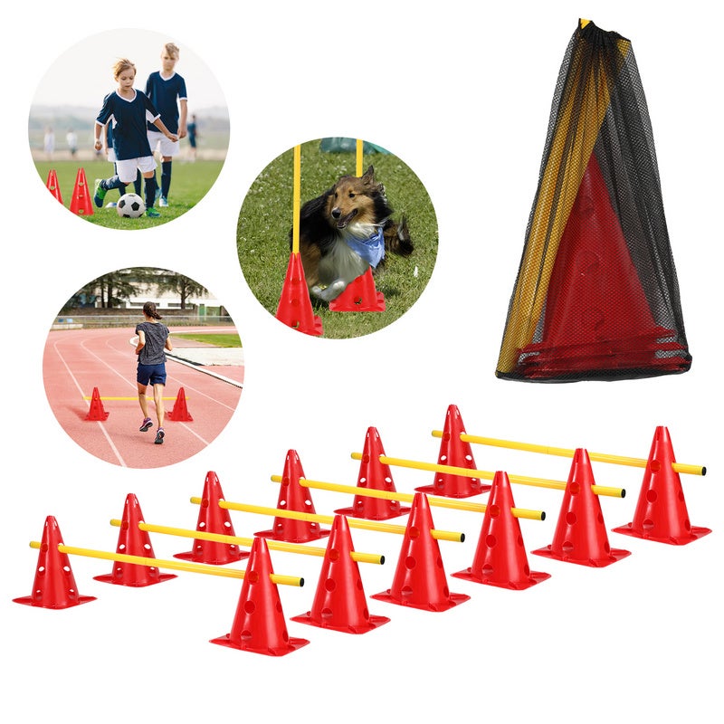 Haies Agilité Pliables 6 Hauteurs Haies D'Agilité Pliables Netsportique – Lot 6 Hauteurs (15-60 Cm) – Sac De Transport – Entraînement Foot, Hand, Athlétisme Haies Agilité Pliables 6 Hauteurs Haies D'Agilité Pliables Netsportique – Lot 6 Hauteurs (15-60 Cm) – Sac De Transport – Entraînement Foot, Hand, Athlétisme