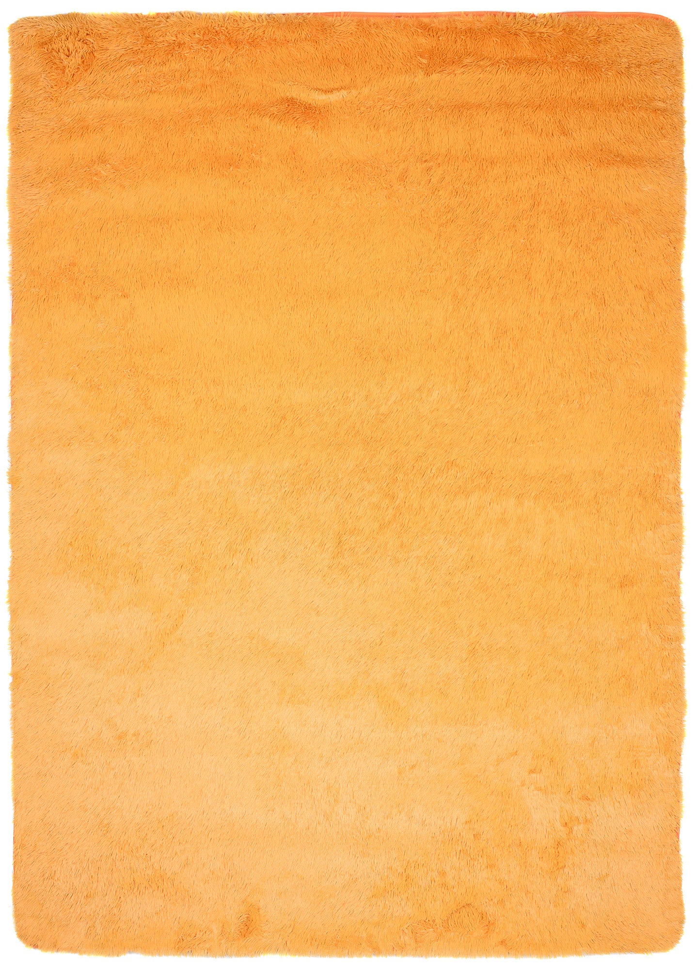 TAPISO Silk Tapis de Salon Chambre Antidérapant Bébé Moderne Orange Uni Shaggy Super Doux 140 x 200 cm - 2