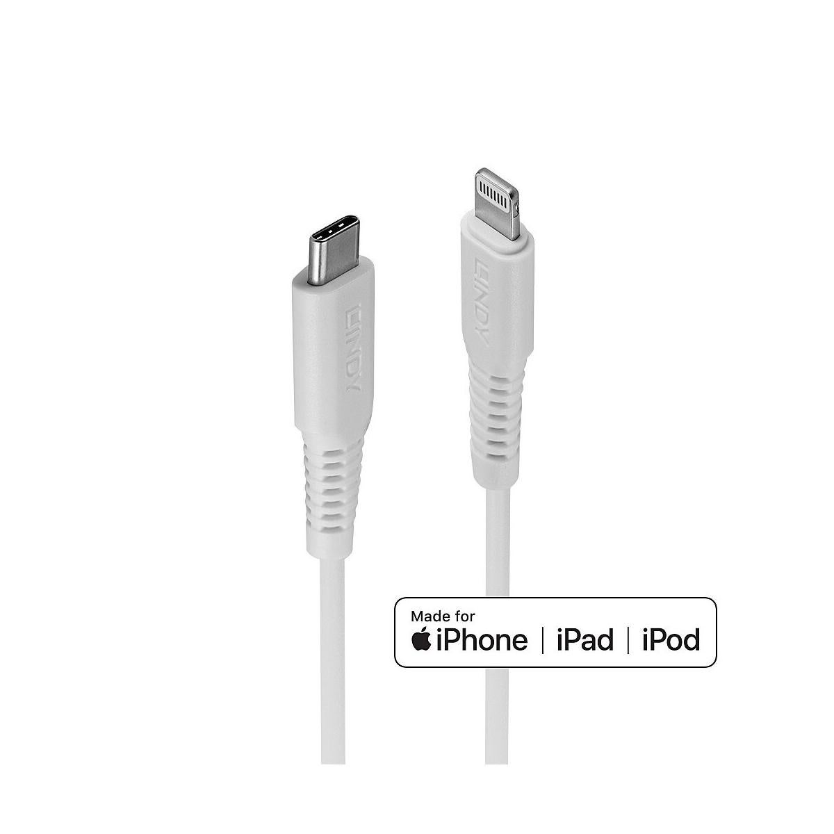 Lindy 31316 cable de conector lightning 1 m blanco