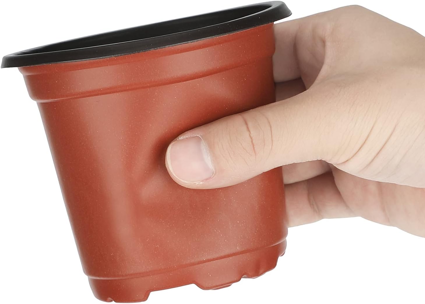 100 elastycznych plastikowych doniczek o średnicy 10 cm, doniczki do sadzonek, doniczki szkółkarskie, doniczki do kwiatów i roślin - 2