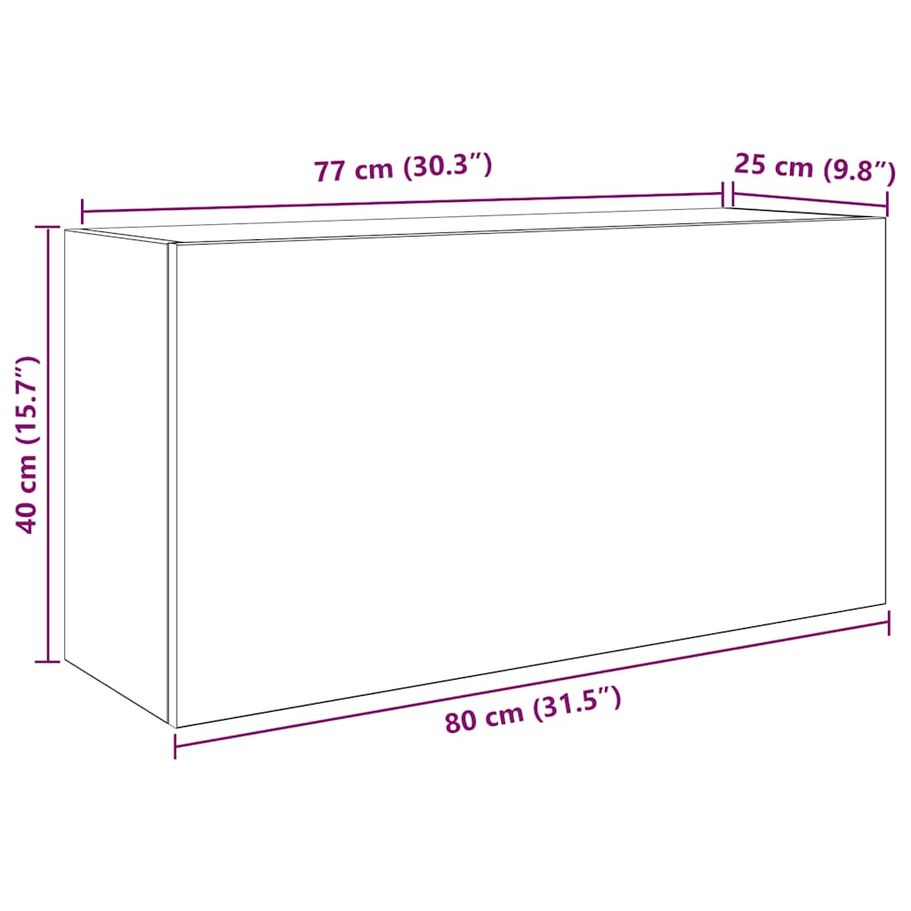 Armadio da parete bagno Legno ingegnerizzato 80x25x40 cm Spazioso Adatto al bagno Bianco – ComfortXL - 3