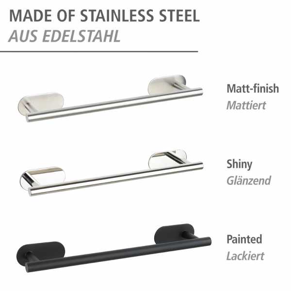 Porte Serviette Mural Inox Brillant, Solution Sans Perçage, Innovation 'turbo Loc Plus', Longueur 40 Cm, Orea - 5