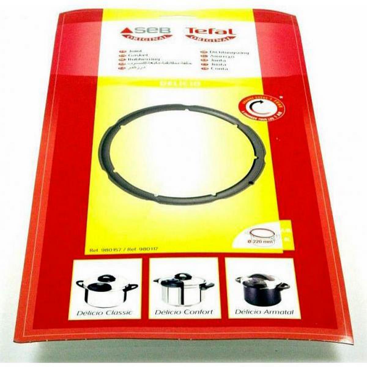 Joint de couvercle 4,5-6L DELICIO 220 980157 SS-980157, SS-980155, 980157 Cocotte-minute® SEB