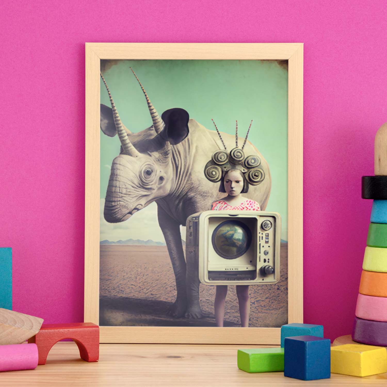 Hay infinitas posibilidades vintage extrañas 253. estampados de arte estético de pared para el diseño de dormitorio o sala de estar. a3 marco blanco