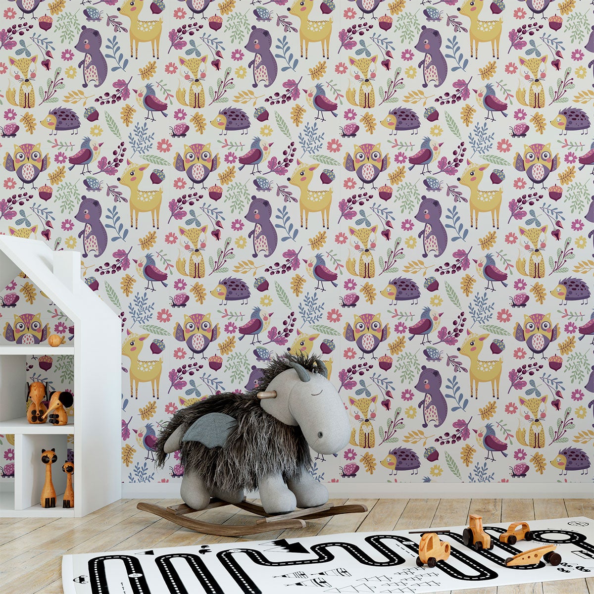 Adesivo arazzo stanza dei bambini gli animali del parco - Sticker adesivo - adesivi murali - 40x40cm - 3
