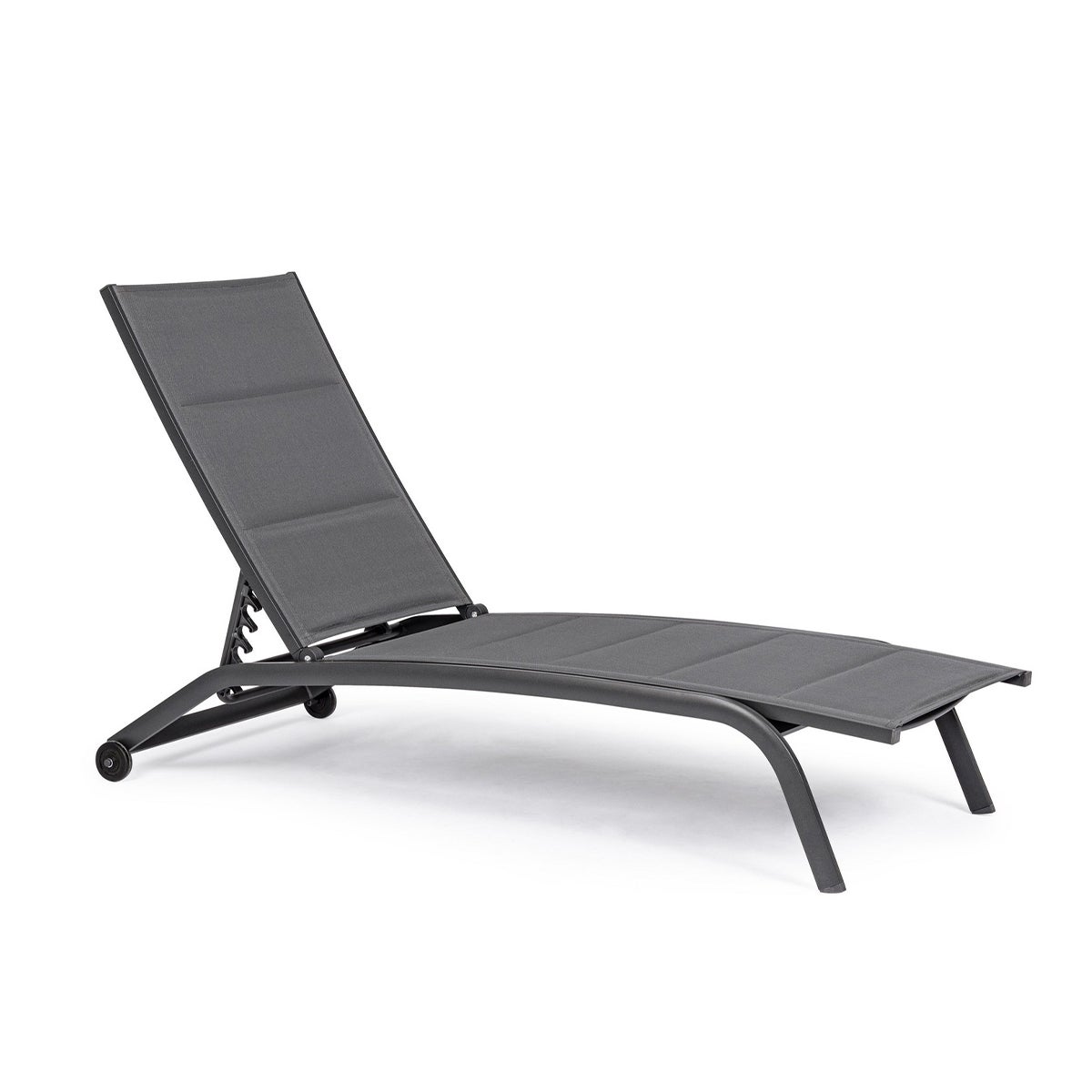 Leżak ogrodowy z kółkami, regulowany leżak do opalania Cleopas - 3