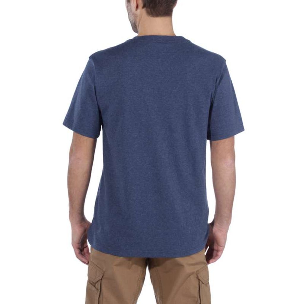 T-shirt coton manches courtes logo CARHARTT® poitrine - Bleu marine - Taille L - 4