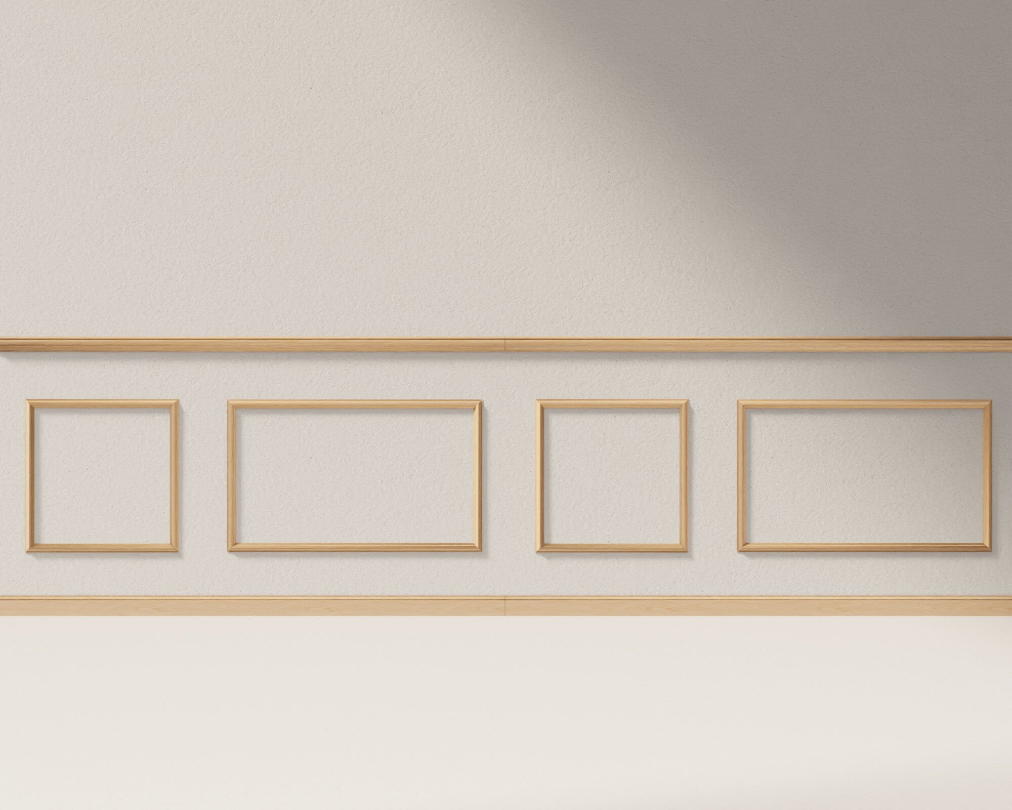 Kit de molduras decorativas de pared 400 cm - zócalos - rieles para cuadros - estilo haussmann - marco pintable - 24 piezas