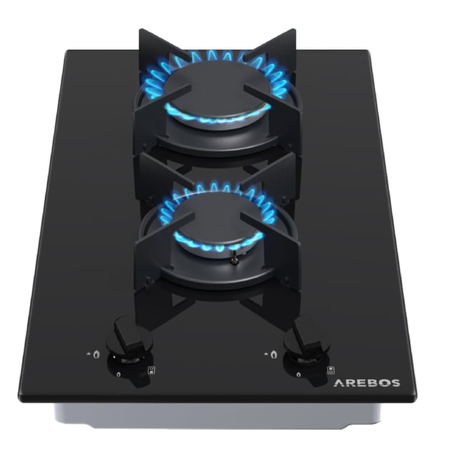 AREBOS Cucina Piano Cottura a Gas | Vetroceramica | Fuochi per Gas Naturale |