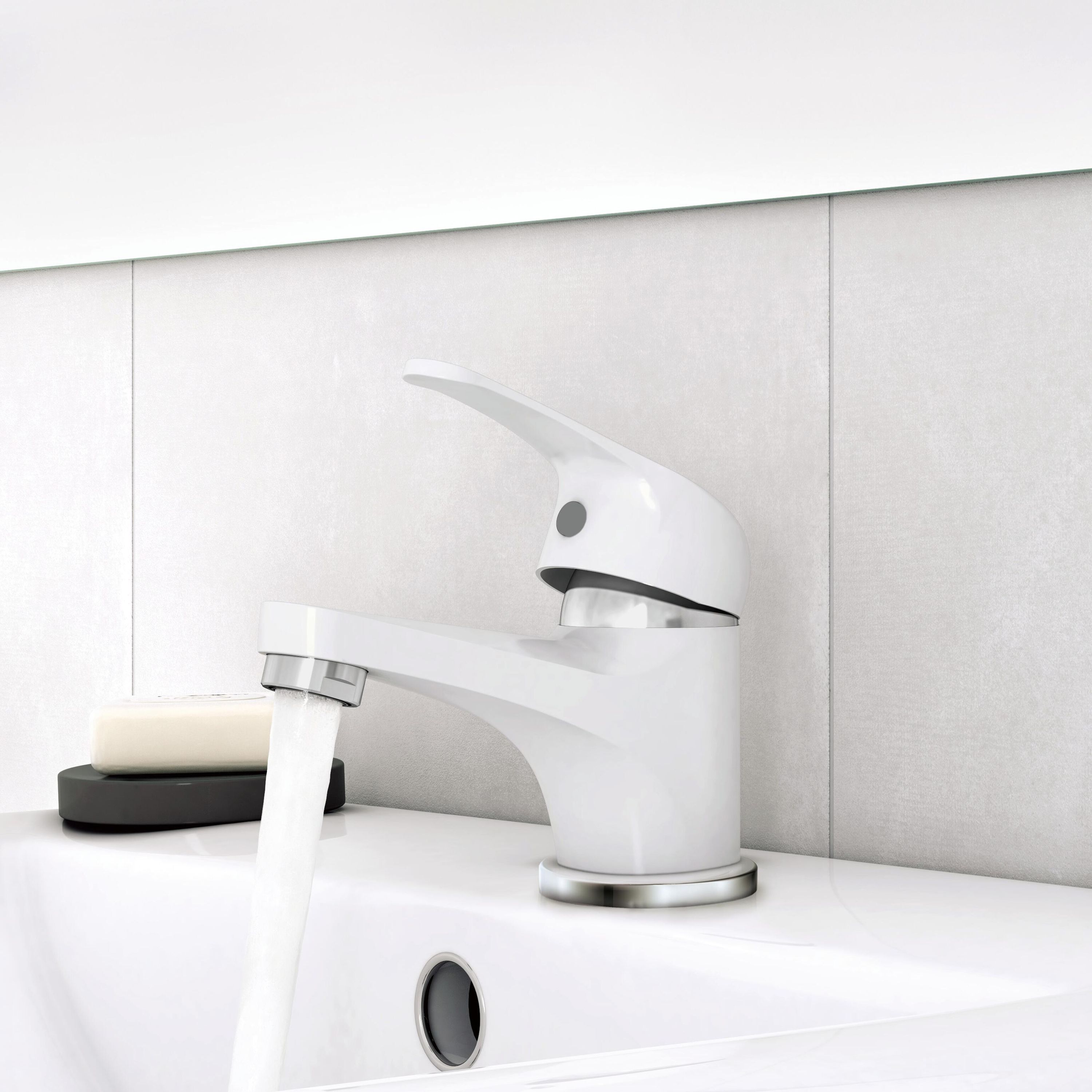 Bateria umywalkowa biała Natu SENSEA