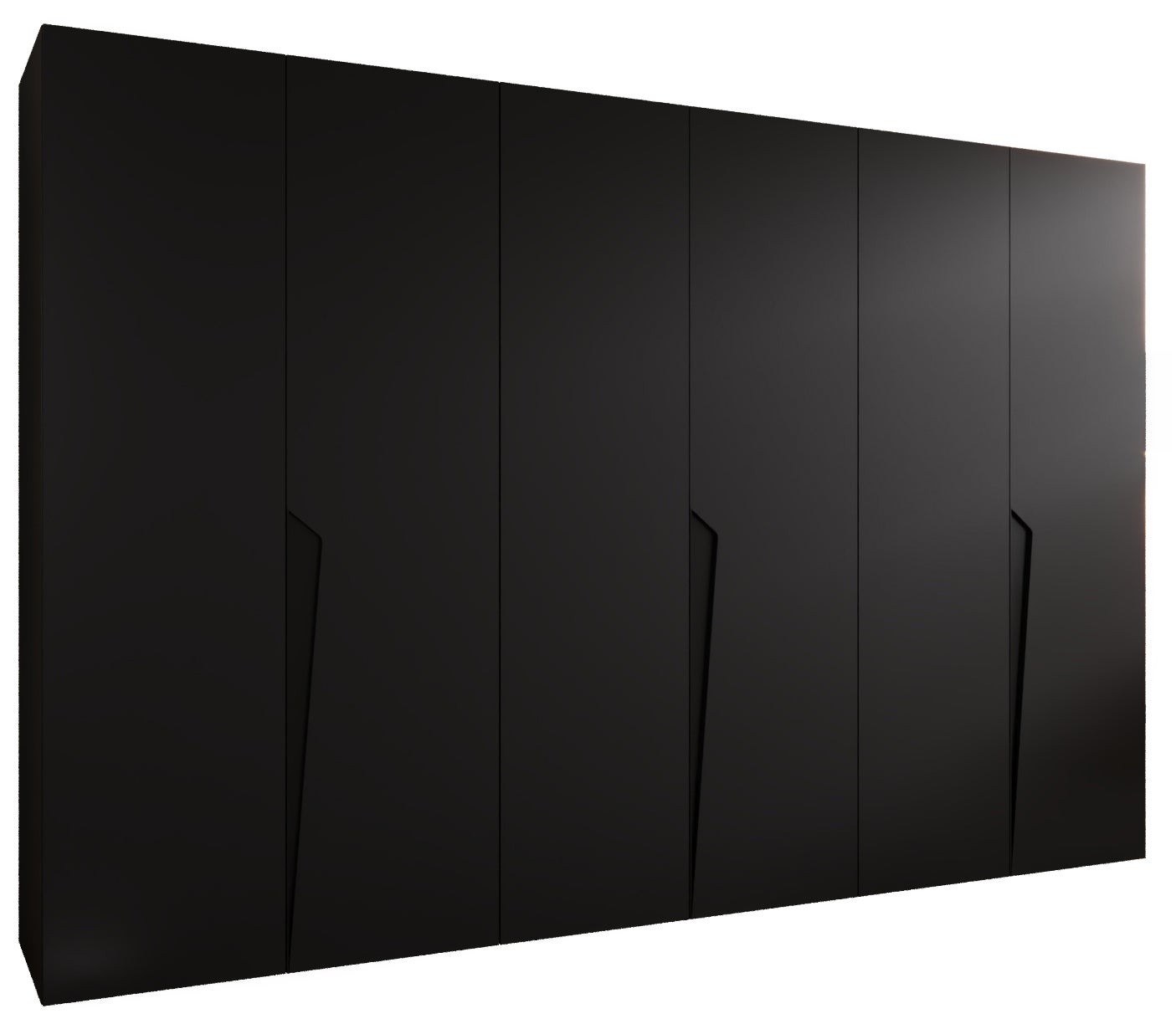 Szafa uchylna otwierana Piano 1 300 (100x3) x 52 x 202 cm czarny + u. czarny