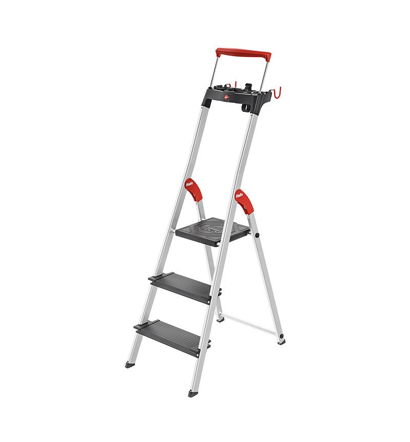Drabina aluminiowa 3 stopniowa HAILO L100 TopLine (wys. rob. 2,63m) PREMIUM