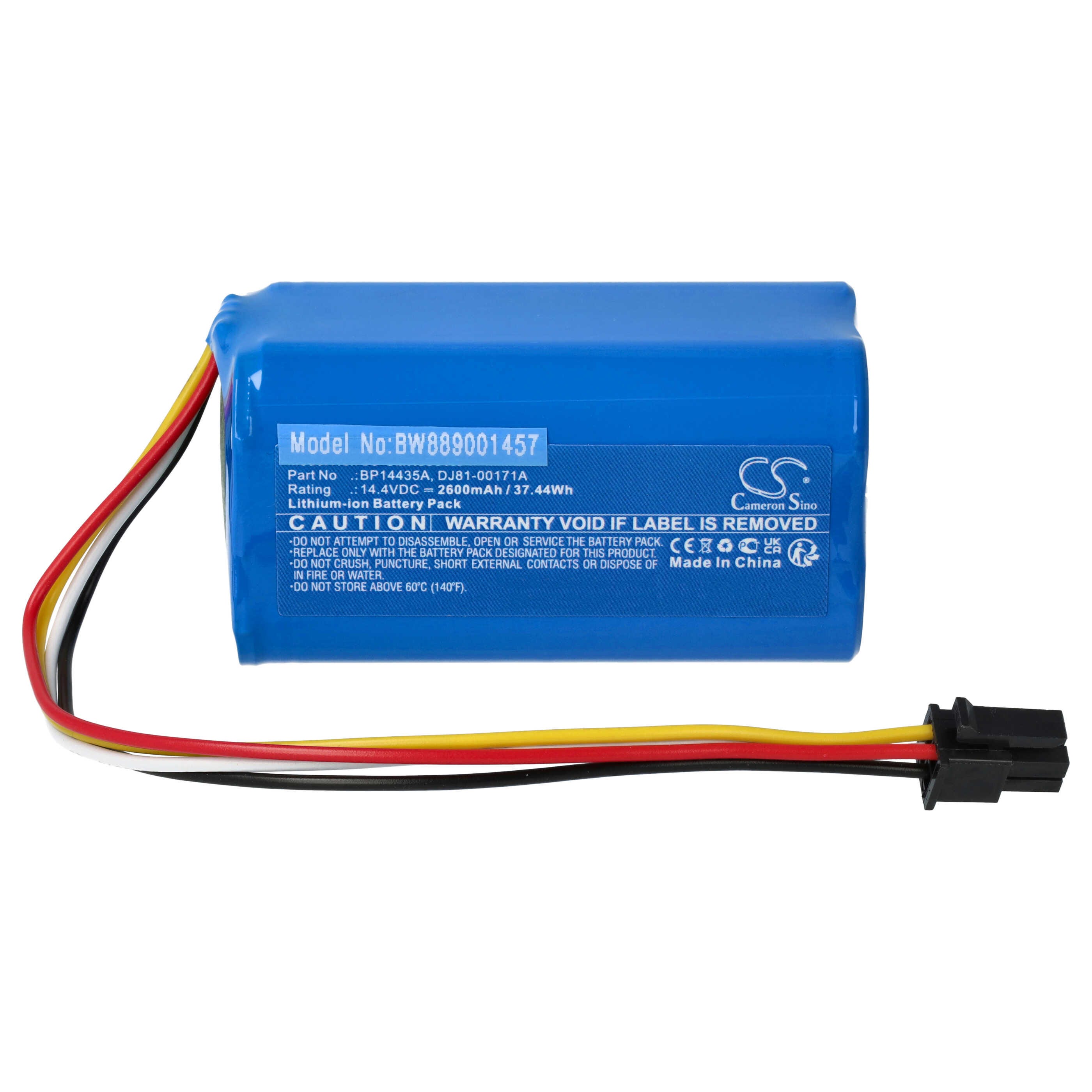 Vhbw Batteria Di Ricambio Ad Alta Capacità 2600mAh Compatibile Con Eureka I5 – 14.4V Li-Ion