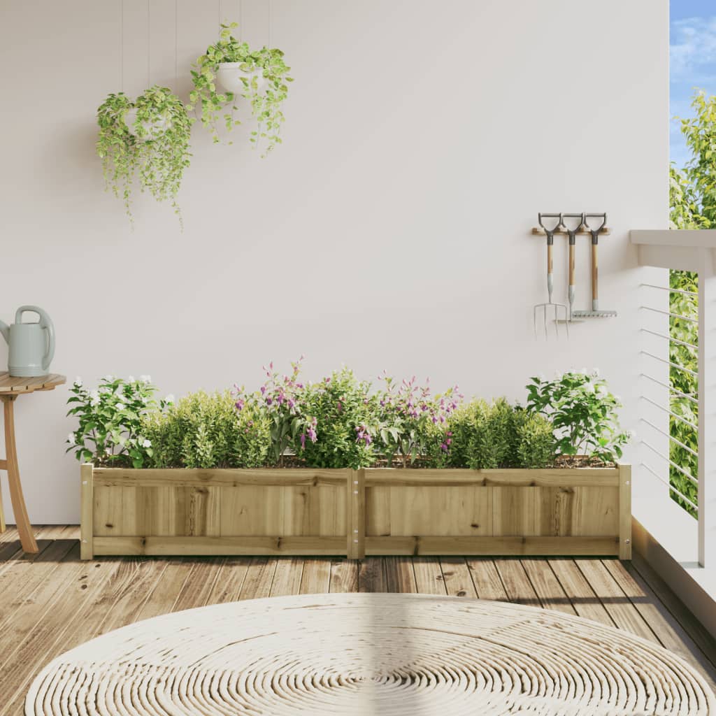 Jardinière | Bac à fleurs | Pot de fleurs 180x31x31 cm bois de pin imprégné122606 - 3