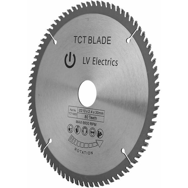 Lames de Scies Circulaires - 210mm x 30mm pour Métal, Métal, Pierre, Verre, Verre, Coupe Sans Fil, Disque, Dents 80t