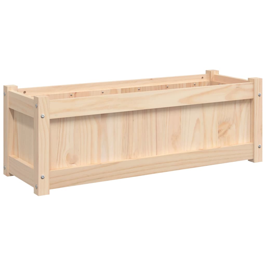 Lot de 2 Jardinières - Bac à Fleurs - Pot De Fleurs bois de pin massif n2219l - 5
