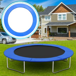 Coussin De Protection 244cm Pour Trampoline - Tapis De Sécurité Bleu Résistant UV Pour Trampoline 8 Pieds
