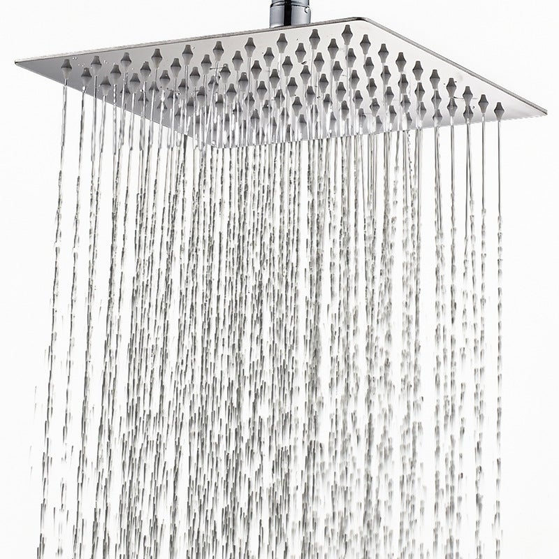 Pommeau Douche Ibergrif 25cm Inox - Économie D'Eau 30%, Rotatif 360°