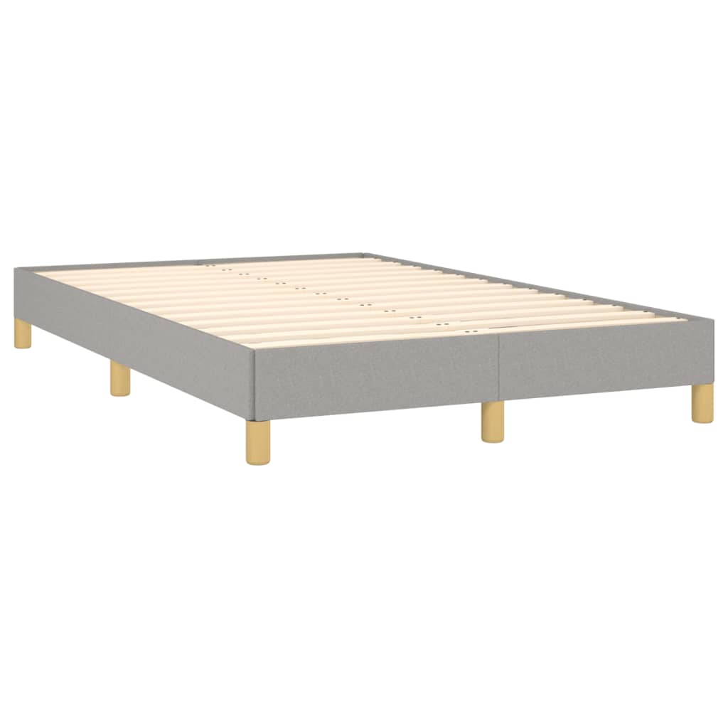 Cadre de lit sans matelas gris clair 120 x 200 cm tissu - 4